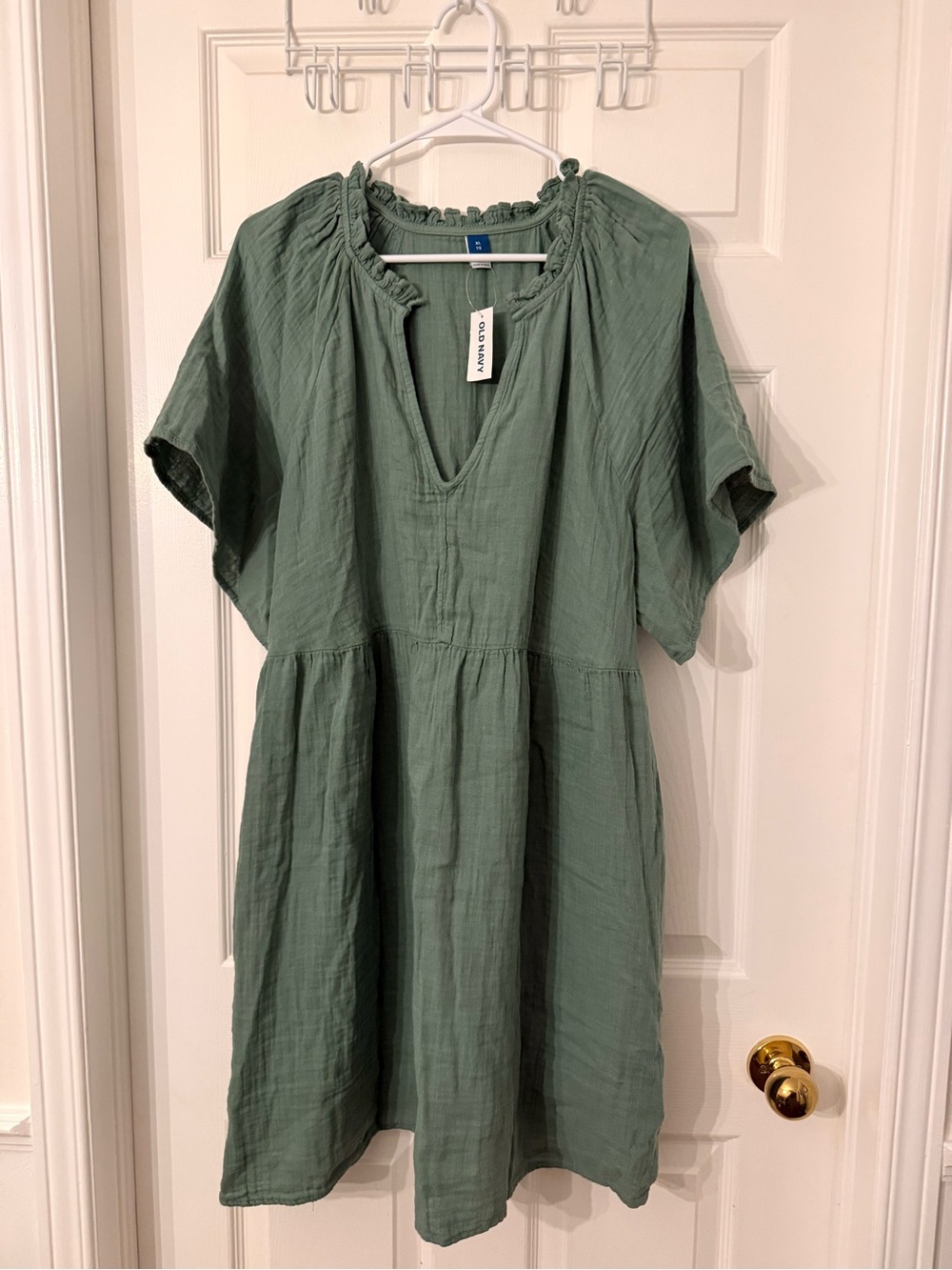 NWT Old Navy Sage Green Gauze Tiered Dress